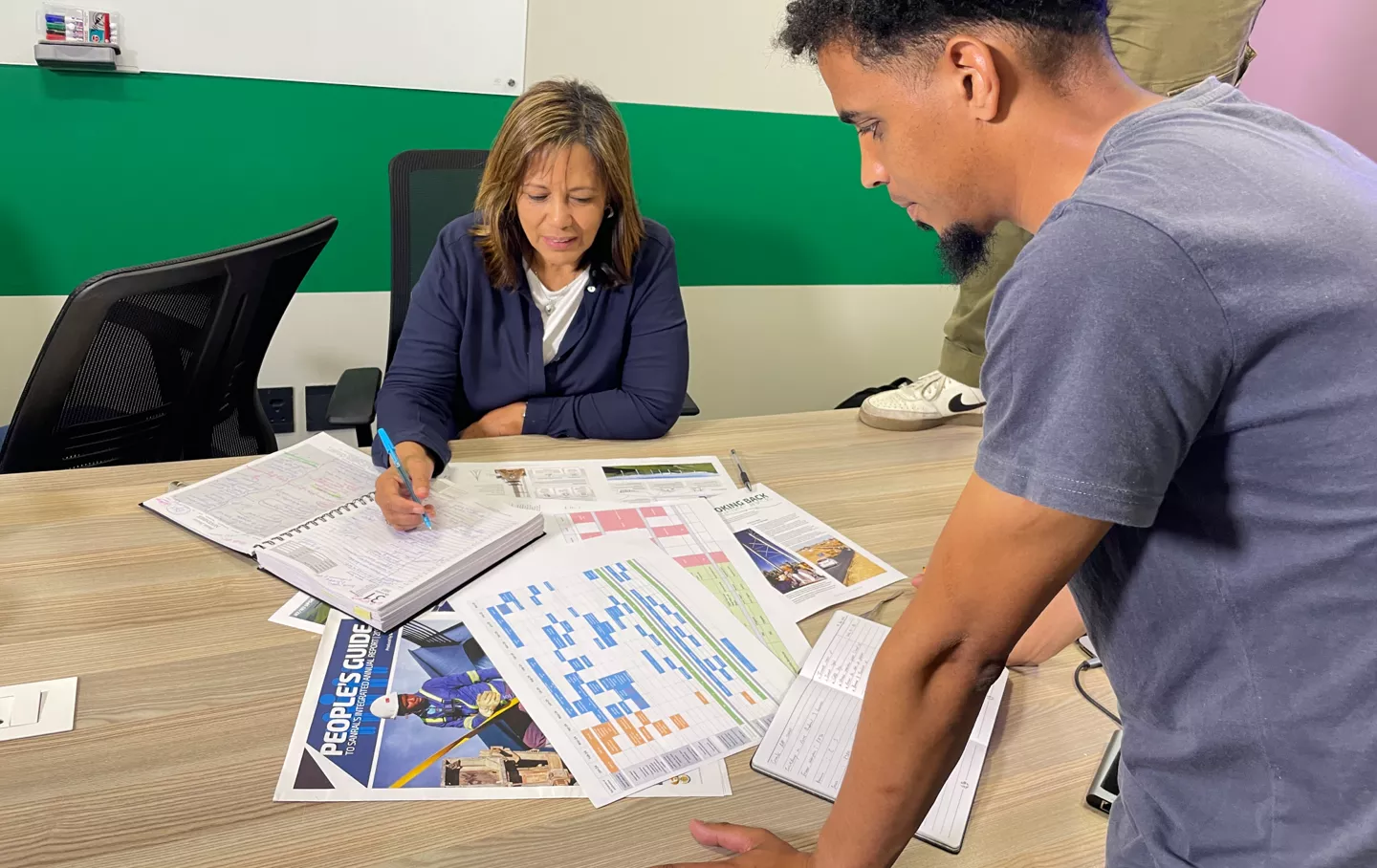 Team working on behavior change initiatives